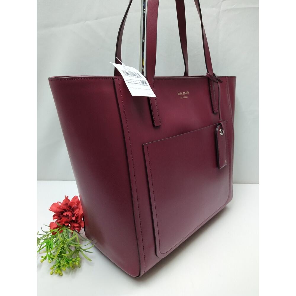 Kate Spade New York Lalena Blackberry Leather Pocket Large ote - NWT $429 - Picture 16 of 16